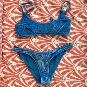 Triangl velvet bikini. Never worn (runs small). Top - size S, bottom - size M